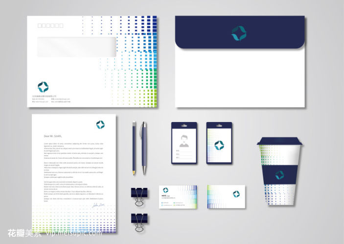 藍色色塊漸變元素在企業形象設計中的應用與價值